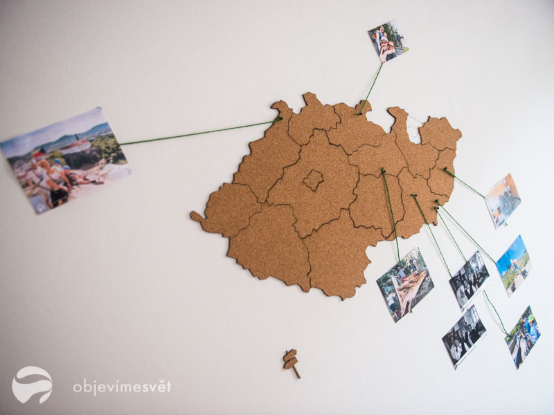 Korková mapa jako dárek pro děti